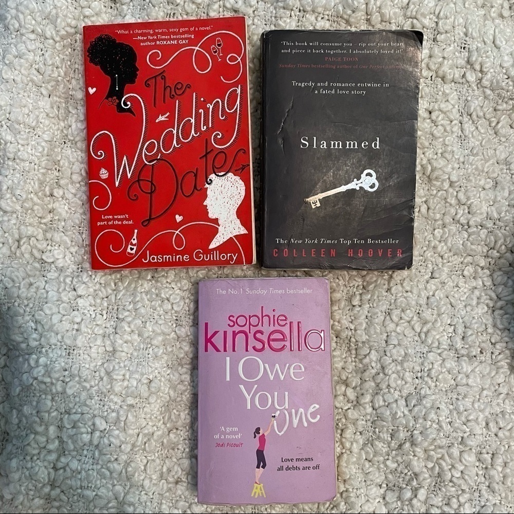 Romance book Trio: Hoover, Guillory, Kinsella